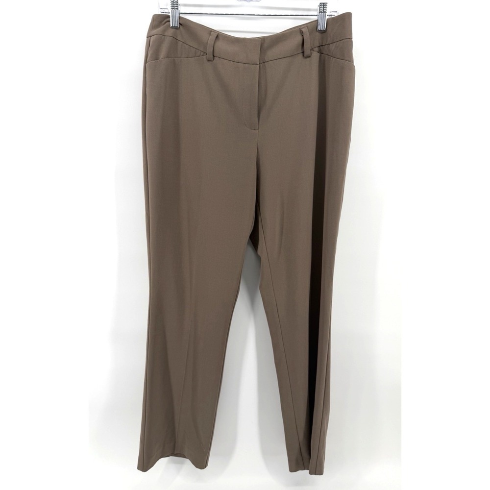 Chico's Tan Brown Career Dress Pants Executive Office Basic Women 1.5/10 Short